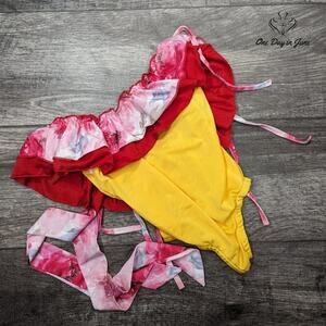 Amzbrly Ruffle Shoulder One Piece Swimsuit Size 100 (3 Mths)